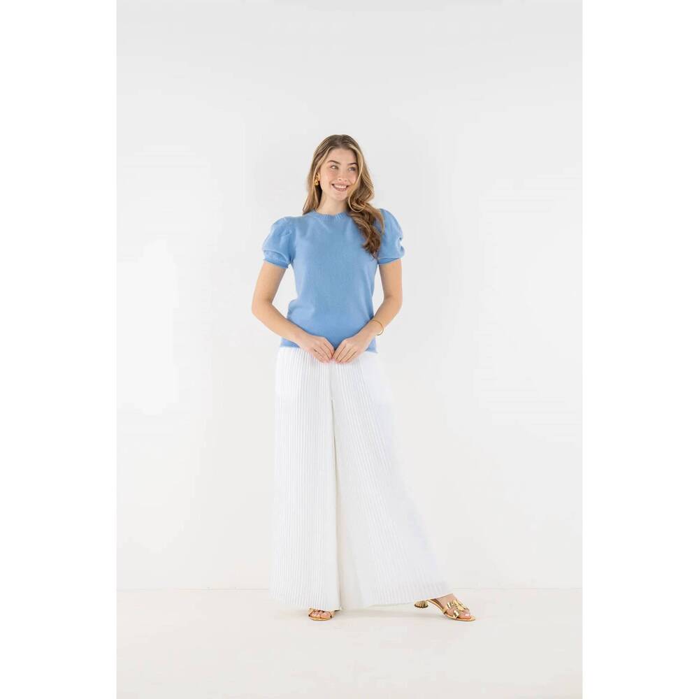 NEW EMILY MCCARTHY crewneck knit top in nantucket breeze